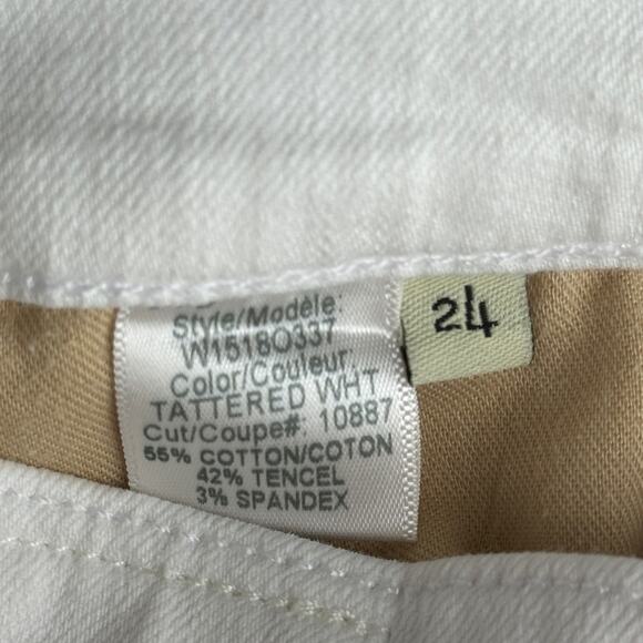 Rag & Bone Dash Slouchy Skinny Jeans Womens Size 24 White Distressed Stretch - Picture 8 of 8